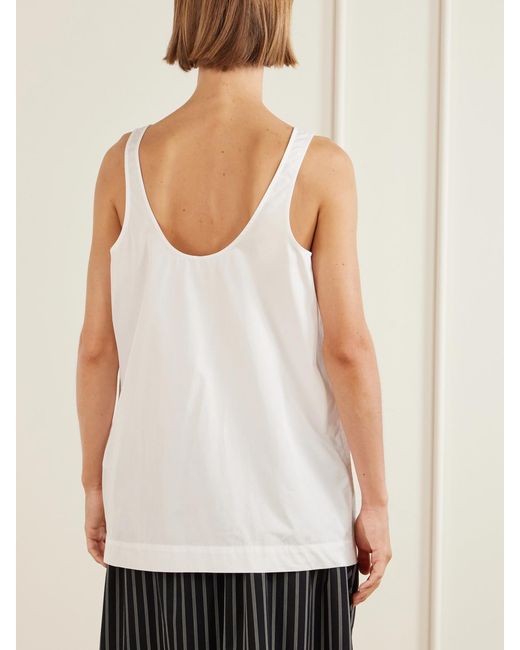 Totême White Cotton-Poplin Tank