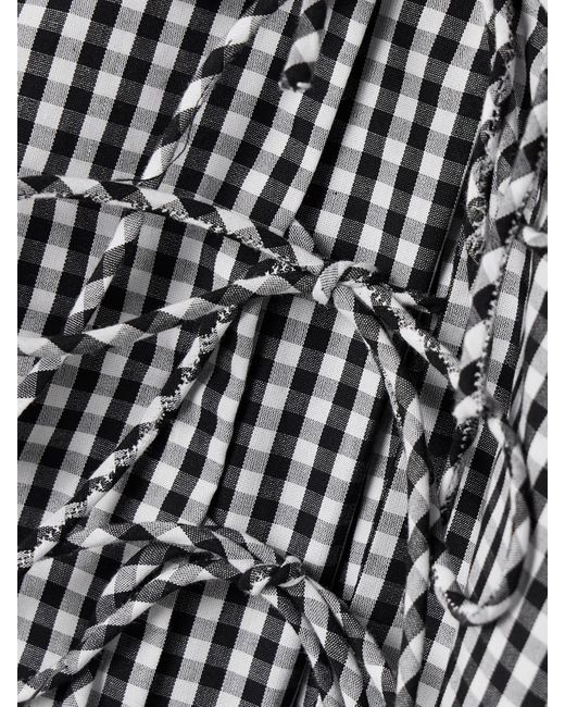 Sea White Neci Gingham Cotton-Poplin Camisole