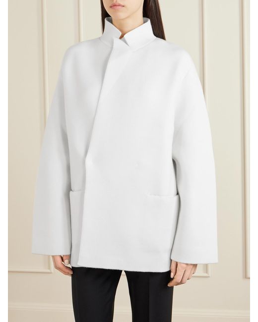Tom Ford White Double-Breasted Cashmere-Blend Blazer