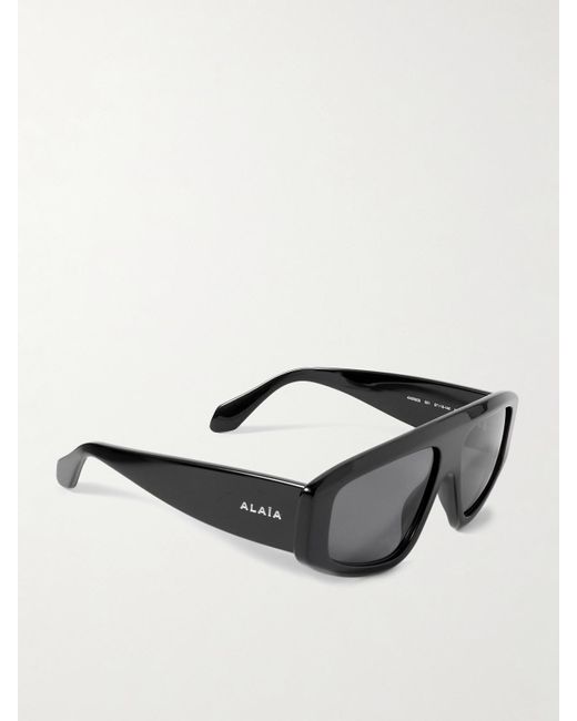 Alaïa Black Mask Sonnenbrille Mit D-Rahmen Aus Azetat