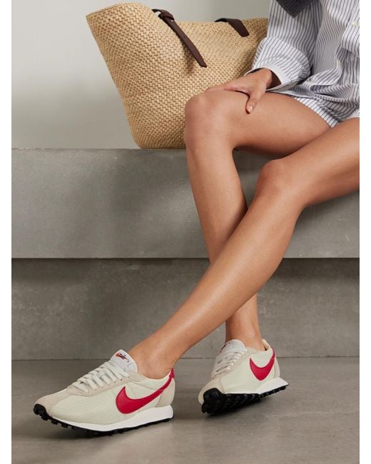 Nike Natural Ld-1000 Suede And Leather-Trimmed Mesh Sneakers