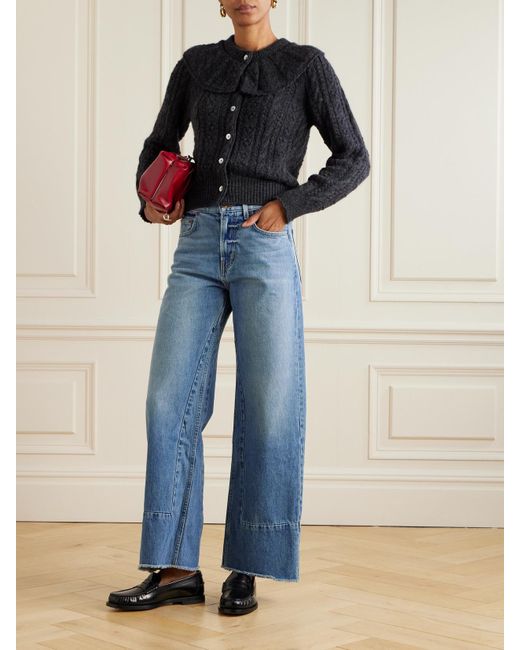 B Sides Blue Marcel Mid-Rise Straight-Leg Jeans