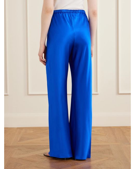 Comme Si Blue Silk-Bias Pants