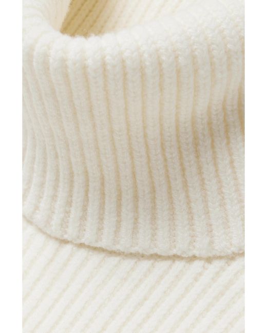 Jonathan Simkhai White Maple Ribbed Wool And Cashmere-Blend Turtleneck Top