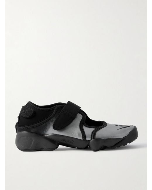 Baskets À Bouts Fendus En Cuir Métallisé Air Rift Nike en coloris Black