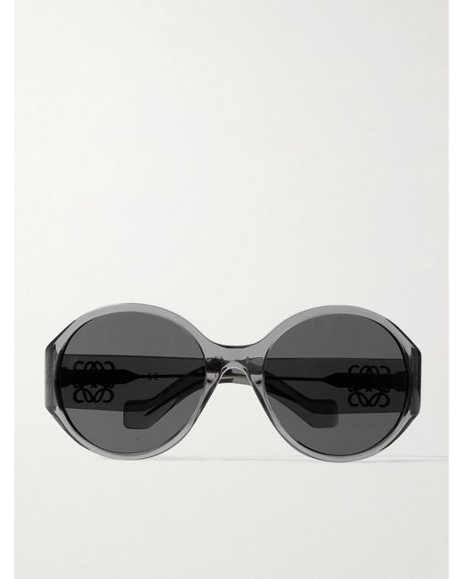 Loewe Gray Round-Frame Acetate Sunglasses