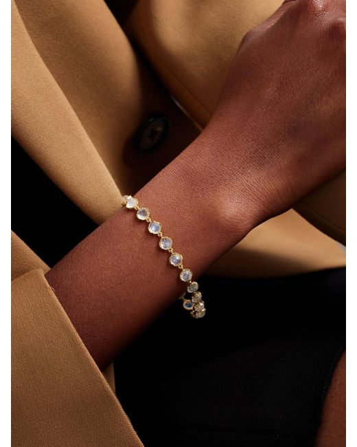 Irene Neuwirth Metallic Classic 18-Karat Moonstone Bracelet
