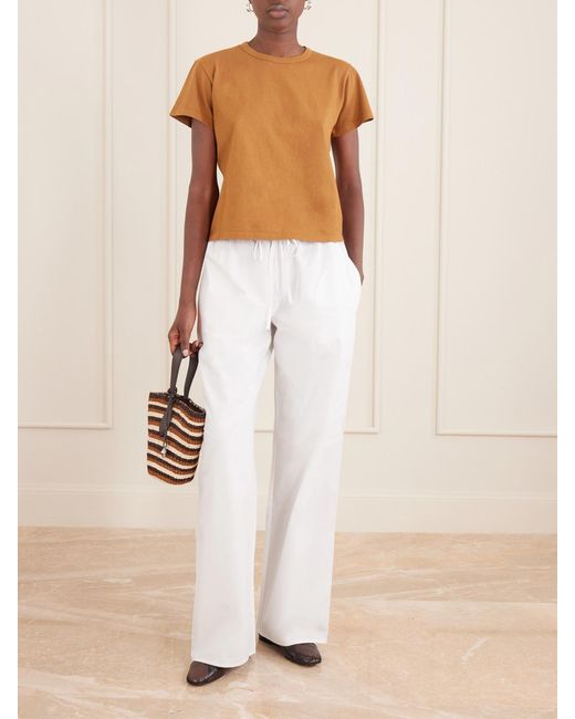 Leset Brown The Margo Cotton-Jersey T-Shirt