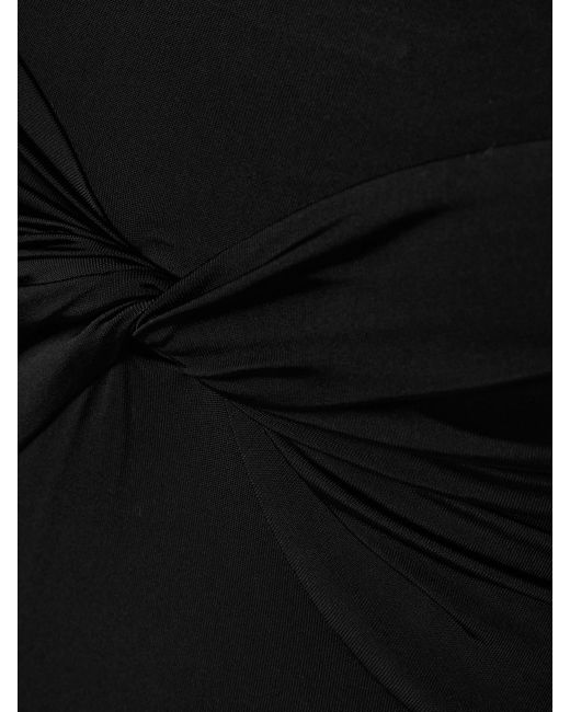 TOVE Black Cate Trägerloses Midikleid Aus Stretch-Jersey Mit Twist-Detail