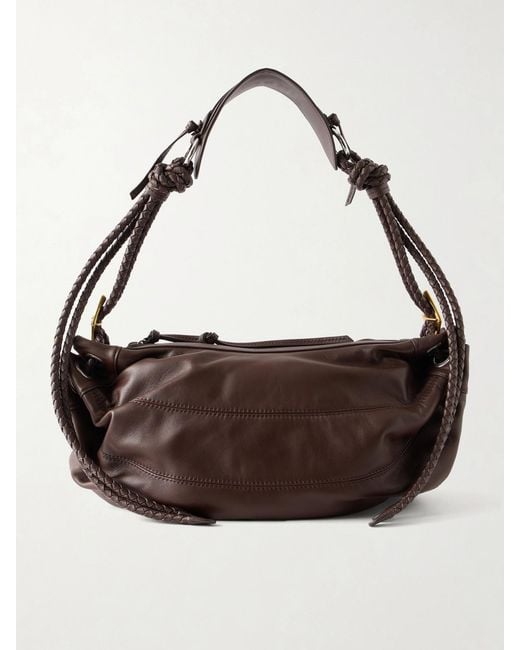 Isabel Marant Brown Maia Medium Braided Leather Shoulder Bag