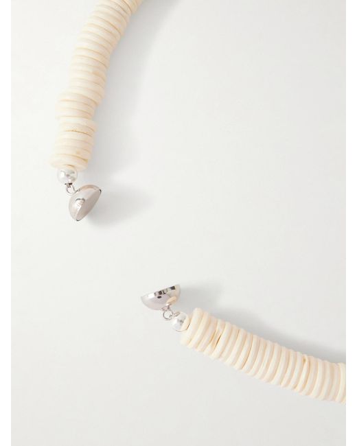 Julietta White Exclusive Odessa-Tone Shell Beaded Necklace