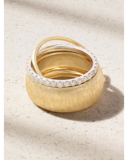 Yvonne Léon Natural Un Deux Trois 9-Karat And Diamond Ring