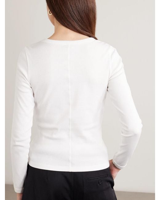 Flore Flore White Max Organic Cotton-Jersey T-Shirt