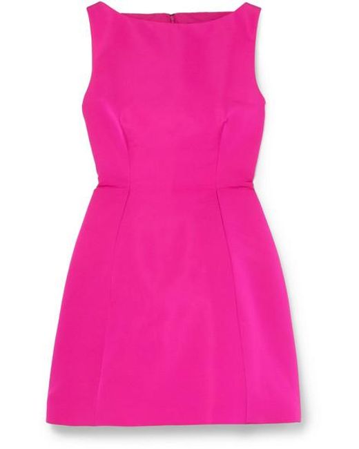 Brandon Maxwell Silk-faille Mini Dress in Pink | Lyst Canada