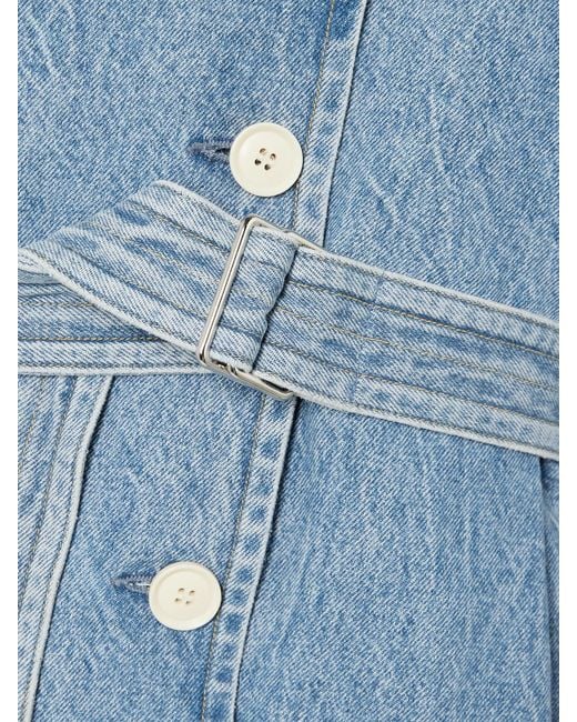 Agolde Blue Maria Mcmanus Oversized Organic And Recycled Denim Trench Coat