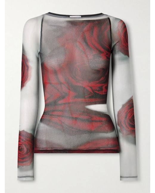 Jean Paul Gaultier Multicolor Printed Mesh Top