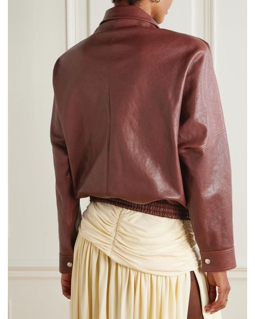 Magda Butrym Red Leather Jacket