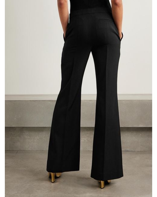 Givenchy Black Grain De Poudre Wool Flared Pants