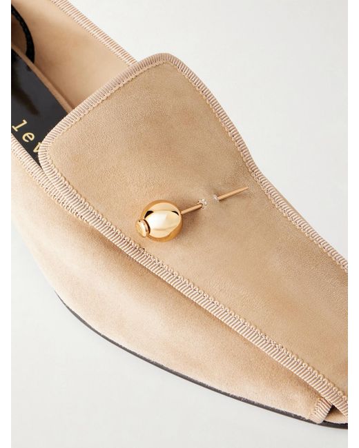 Herbert Levine Natural Showtime 30 Suede Loafers