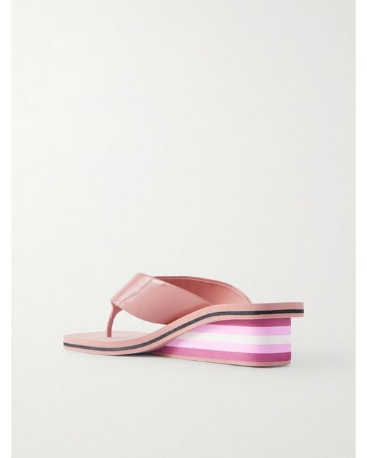 Chloé Pink Swimming Cool Patent-Leather Sandals