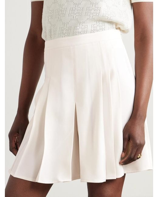 Tory Sport Natural Layered Pleated Twill Shorts