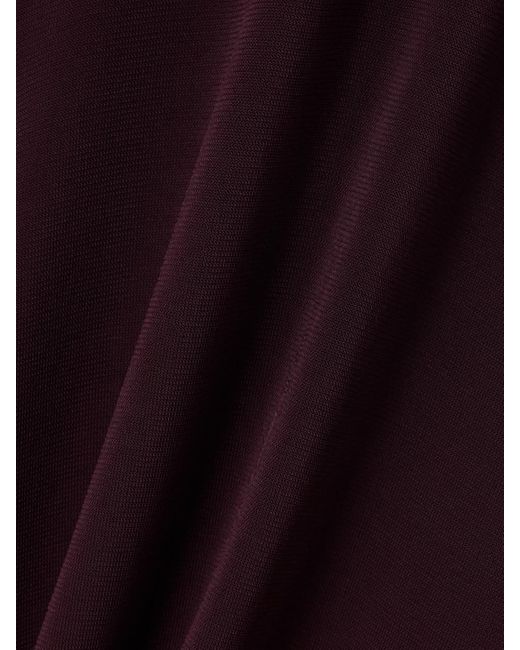 Alaïa Purple Strapless Jersey Jumpsuit