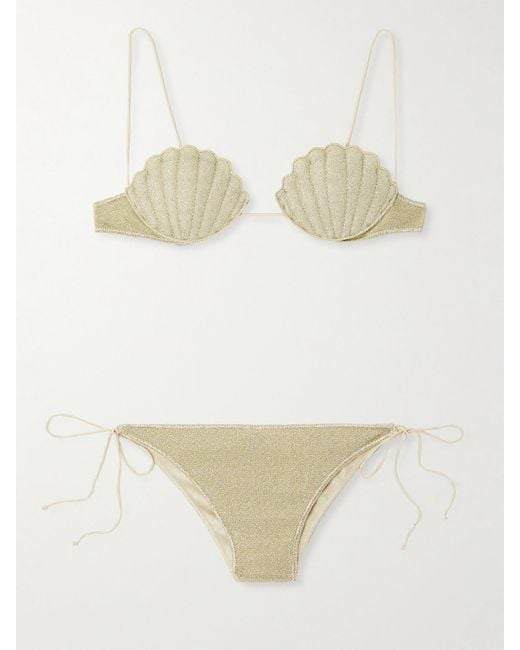 Oseree Natural Lumière Shell Metallic Bikini