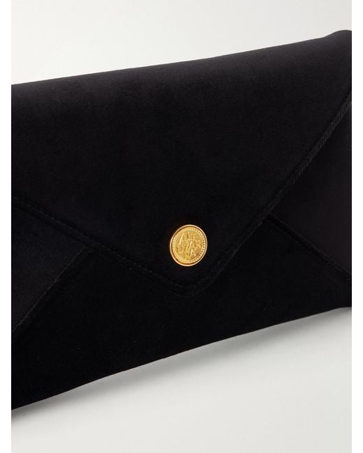 Altuzarra Black Envelope Velvet Clutch