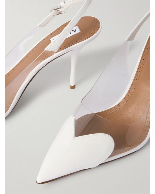 Alaïa White Coeur Slingback Pumps 90