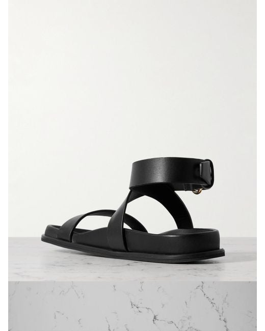 Totême  Black Leather Sandals