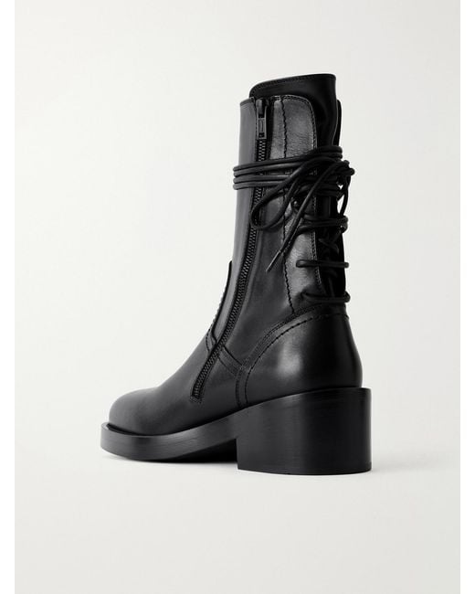Ann Demeulemeester Black Henrica Leather Ankle Boots