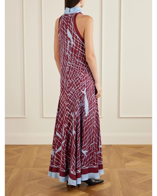 Altuzarra White Moonlight Printed Silk Maxi Dress