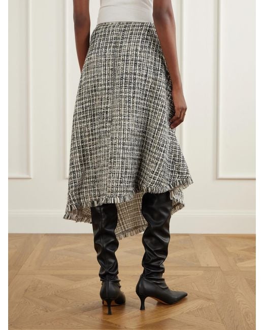 Proenza Schouler White Layne Tweed Midi Skirt