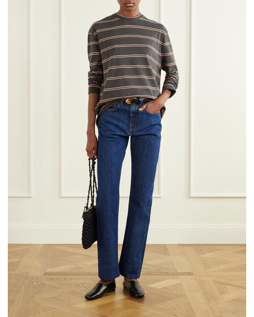 Jil Sander Blue Mid-Rise Straight-Leg Jeans