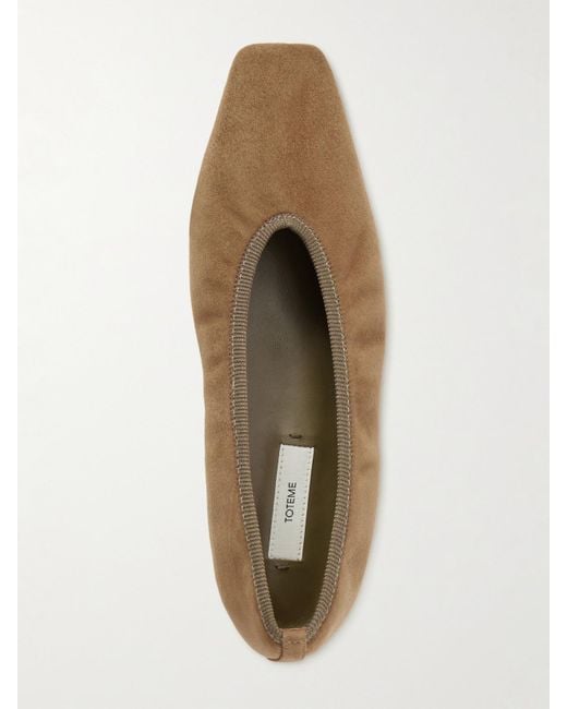 Totême Multicolor Minimalist Suede Ballet Flats