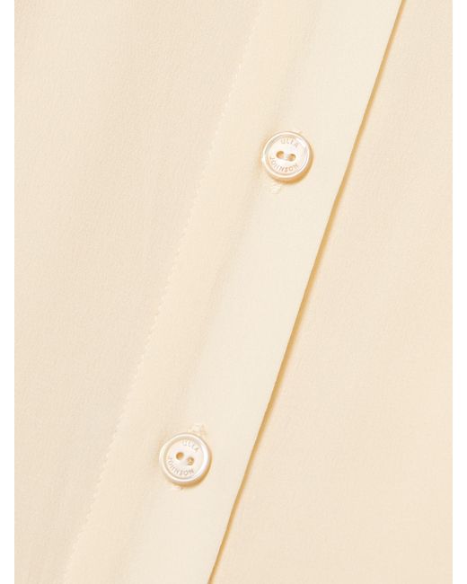 Ulla Johnson Natural Silhouette Silk Crepe De Chine Midi Shirt Dress
