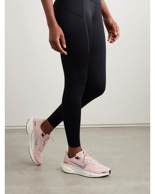 Nike Pink Air Zoom Pegasus 41 Prm Glitter-Trimmed Mesh Sneakers