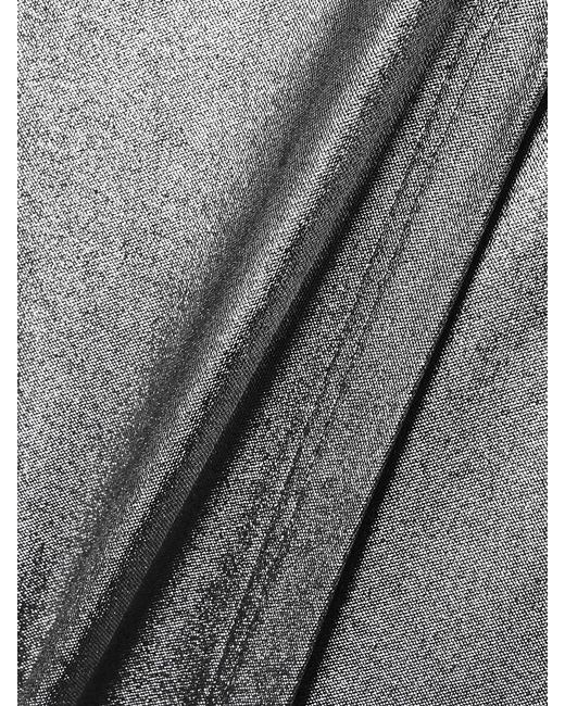 Loewe Gray Asymmetric Wrap-Effect Metallic Stretch-Jersey Maxi Skirt