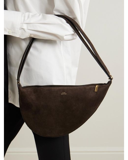 Sac Porté Épaule En Daim Totême  en coloris Brown