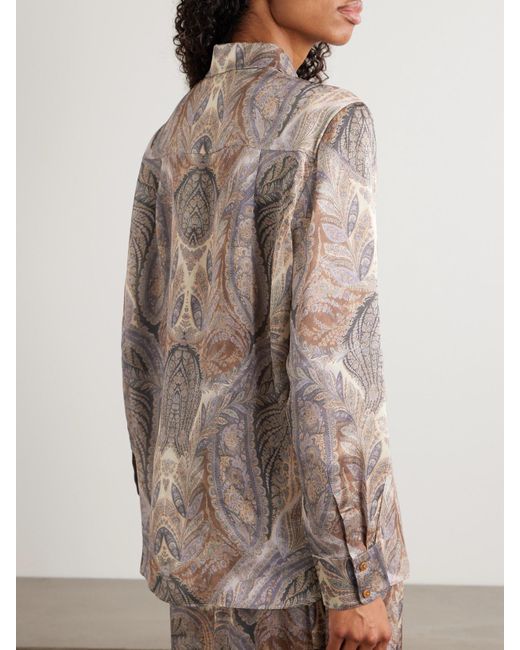 Chemise En Soie À Imprimé Cachemire Hypnotic Zimmermann en coloris Natural