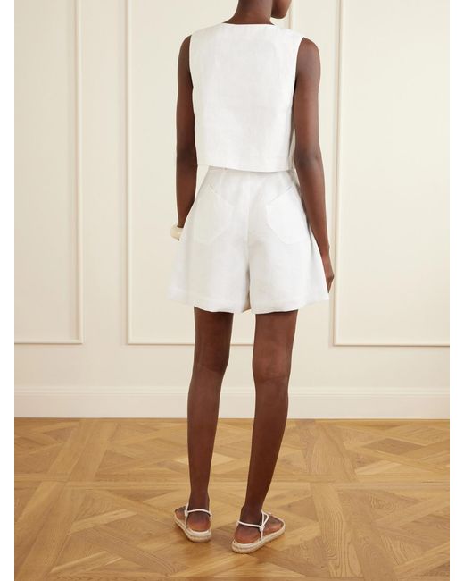 Posse White Rio Linen Tank Top