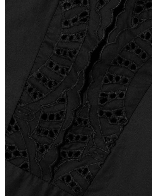 Thierry Colson Black Rachel Broderie Anglaise Cotton-Poplin Kaftan