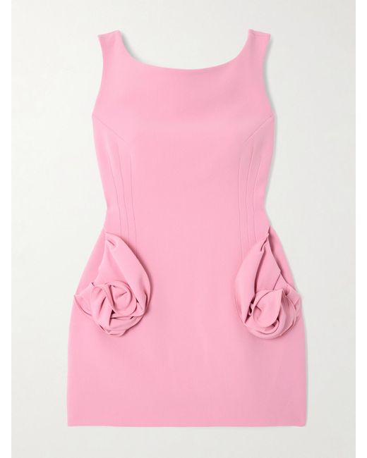 Magda Butrym Pink Wool-Blend Mini Dress