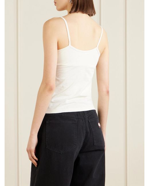 Willy Chavarria White Printed Cotton-Jersey Tank