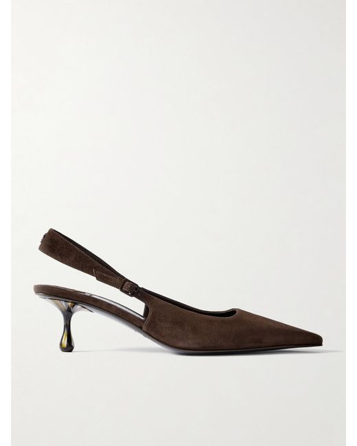 Escarpins À Brides Arrière En Daim Amel 50 Jimmy Choo en coloris Brown