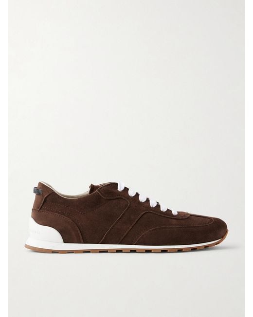 Brunello Cucinelli Brown Suede Sneakers