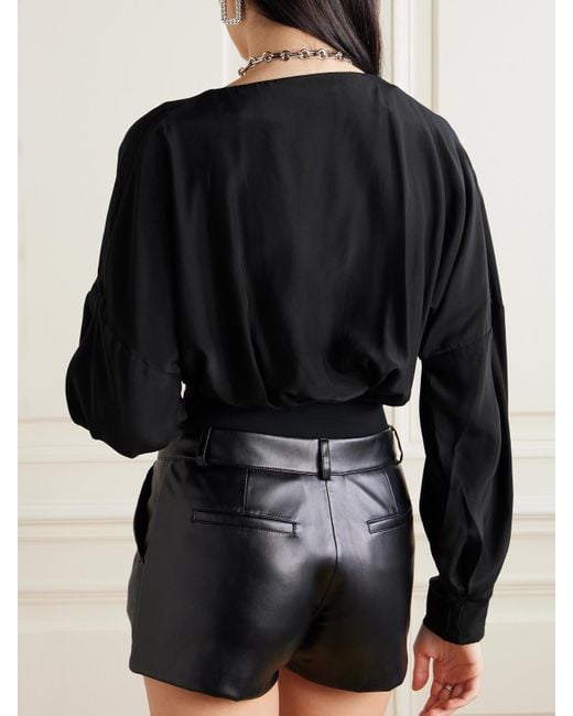 GAUGE81 Black Nabi Body Aus Seidensatin