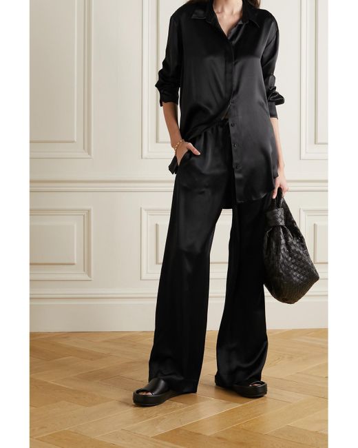 Michael Lo Sordo Black Boy Silk-Satin Shirt
