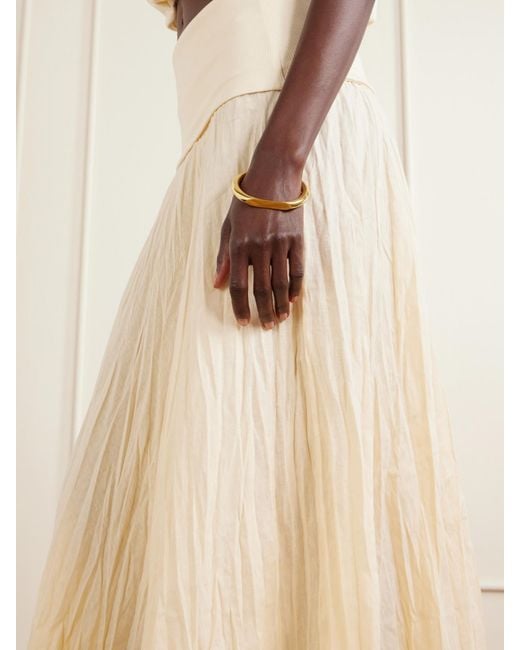 Johanna Ortiz Natural Light And Sound Linen-Blend Jersey Maxi Skirt