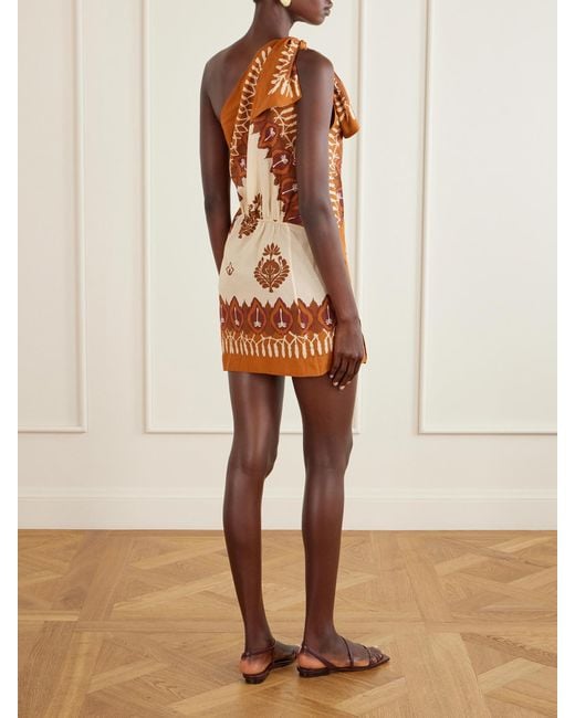 Johanna Ortiz Natural Sun Traveller Printed Cotton-Voile Mini Dress